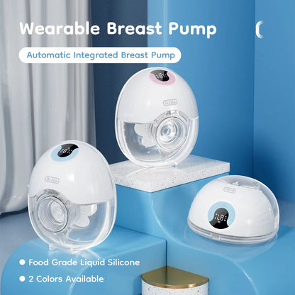 MAMIJOY Wearable Breast Pump Electric Breast Pumps Comfort Milk Collector Lightweight with LED Display 4 Modes & 36 Levels EB46