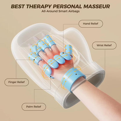 Cordless Hand Massager with Heat Compression Electric Finger Massager Updated Carpal Tunnel Relief & Wrist Relief Massage Gift