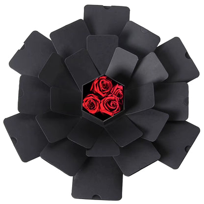 Hexagonal Explosion Box with Photo Album DIY 6 Faces Explosion Gift Box Handmade for Valentine Day Wedding Proposal